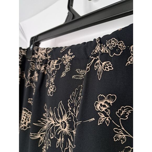 Kathie Lee Collection Womens Skirt Size 8 Black Flowy Feminine Cottagecore - Picture 9 of 10